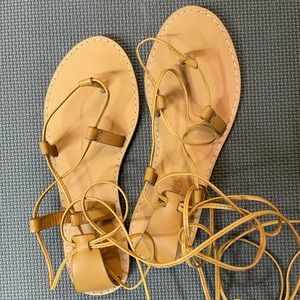 Madewell Boardwalk Lace Up Sandals size 5